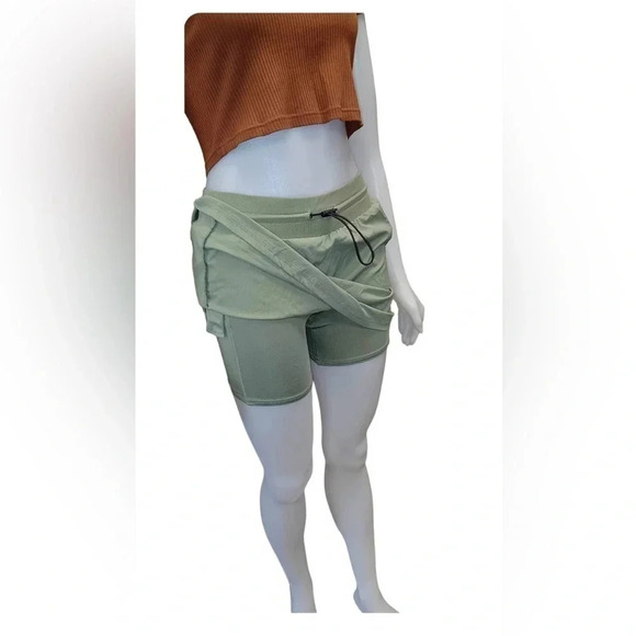 Telluride Stretch-Woven Ripstop Skort Oil Green Size Small - Picture 4 of 7